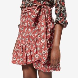 Isabel Marant Etoile Tempster Linen Wrap Mini Skirt